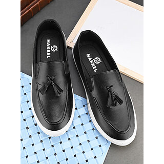 Hakkel Men's Black Casual Shoes - Stylish & Comfortable Footwear for Everyday Wear