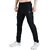 Kwings Soft NS Lycra Track Pant for Men - Comfortable Straight Fit Joggers with Secure Side Zipper Pockets Black L