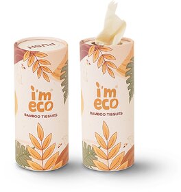 (Pack of 2 x 50 Pulls) IMECO Bamboo Facial Car Tissues  2 Ply, Soft & Eco-Friendly