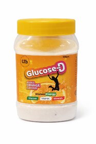 Gluce D Orange Flavour - Energize Your Day with Tangy Refreshment! (500gms)