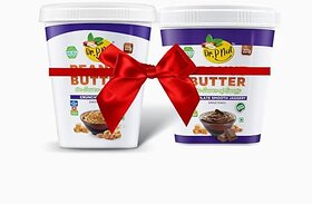 Dr. P Nut smooth  crunchy jaggery 227GM Pack of 2  High in Protein  Vegan  Cholesterol Free  No Hydrogenated Oil  NO Trans-Fat  No refined sugar  artificial ingredients  Non GMO (227gm crunchy chocolate smooth jaggery)