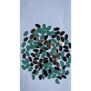 MIRROR GLASS WORLDWIDE Fancy Hexagonal Shape Mirrors  7x14 mm  500 Pieces  100 gm  Ideal for Lippan Art, Fabric Craf