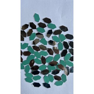 MIRROR GLASS WORLDWIDE Fancy Hexagonal Shape Mirrors  8x16 mm  360 Pieces  100 gm  Ideal for Lippan Art, Fabric Craf
