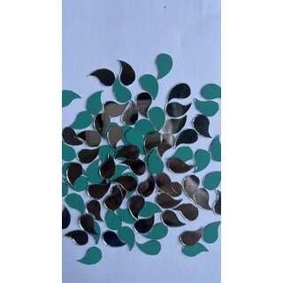 MIRROR GLASS WORLDWIDE Teardrop Shape Mirrors  10x17 mm  360 Pieces  100 gm  Ideal for Lippan Art, Fabric Crafting,