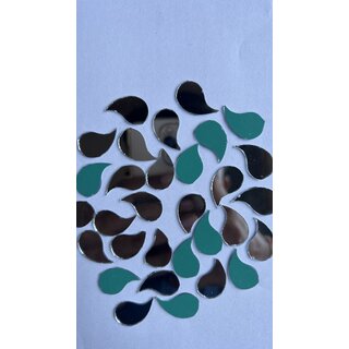 MIRROR GLASS WORLDWIDE Teardrop Shape Mirrors  12x20 mm  240 Pieces  100 gm  Ideal for Lippan Art, Fabric Crafting,