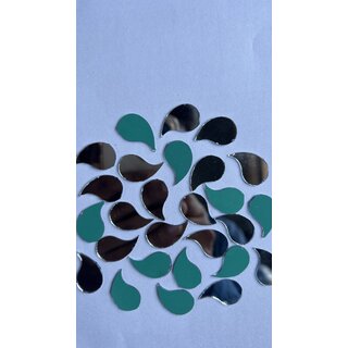 MIRROR GLASS WORLDWIDE Teardrop Shape Mirrors  14x23 mm  195 Pieces  100 gm  Ideal for Lippan Art, Fabric Crafting,