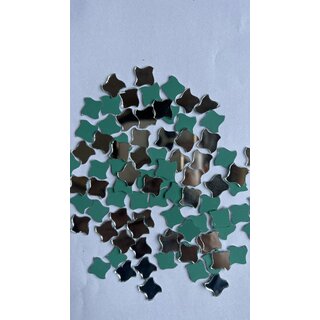 MIRROR GLASS WORLDWIDE Fancy Ninja Star Shape Mirrors  12 mm  355 Pieces  100 gm  Ideal for Lippan Art, Fabric Craft