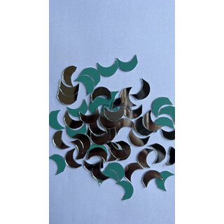 MIRROR GLASS WORLDWIDE Fancy Crescent Shape Mirrors  12x16 mm  320 Pieces  100 gm  Ideal for Lippan Art, Fabric Craf