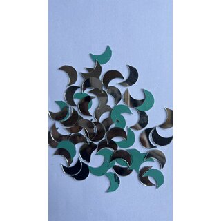 MIRROR GLASS WORLDWIDE Fancy Crescent Shape Mirrors  15x19 mm  230 Pieces  100 gm  Ideal for Lippan Art, Fabric Craf