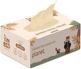 IMECO Essential Bamboo Facial Tissues (2 Ply  Pack of 1 X 200 Pulls Each)