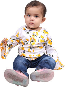 Kid Kupboard Cotton Baby Girls Top, Multicolor, Full-Sleeves, 9-12 Months KIDS7520