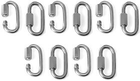 MCS Carabiner Locking Carabiner (Silver) (Pack of 10)