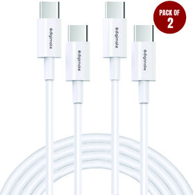 Type-C to Type-C Fast Charging Cable  5.0A, 1000mm  Universal Compatibility (DG-DC-C2C) Pack of 2