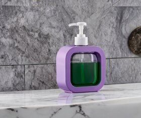 Purple Soap Dispenser, Refillable Hand Soap Dispenser for Bathroom and Dish Soap Dispenser for Kitchen Sink, Liquid Soap