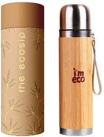 IMECO Thermosteel Water Bottle 450ML, Vaccum Insulated 24 Hours Hot and Cold, Thermos Flask Water Bottle