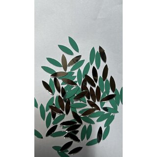 MIRROR GLASS WORLDWIDE Silver Fancy Eye Shape for Lippan Art and Craft Work 7  20 MM 440 Piece 100GM