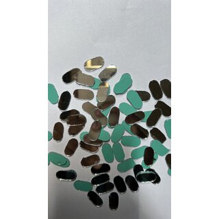 MIRROR GLASS WORLDWIDE Fancy Shape Silver Mirror Glass Embroidery Works and Lippan Art. 18  9mm 280PIECE 100GM