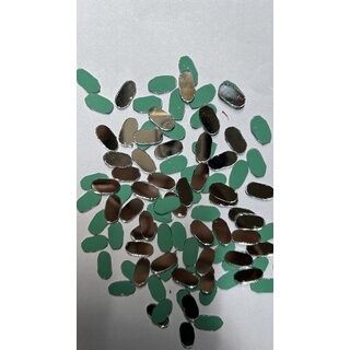 MIRROR GLASS WORLDWIDE Fancy Shape Silver Mirror Glass Embroidery Works and Lippan Art. 13  7mm 480 Piece 100Gm