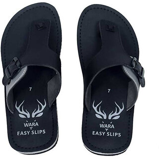 MCS Black Comfortable Flip Flops For Mens