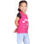 Kid Kupboard Cotton Girls Top, Pink/Black, Half-Sleeves, 7-8 Years KIDS7524