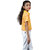 Kid Kupboard Cotton Girls T-Shirt, Yellow, Half-Sleeves, 9-10 Years KIDS7528