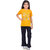 Kid Kupboard Cotton Girls T-Shirt, Yellow, Half-Sleeves, 8-9 Years KIDS7530