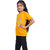 Kid Kupboard Cotton Girls T-Shirt, Yellow, Half-Sleeves, 8-9 Years KIDS7530
