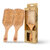 IMECO Bamboo Paddle Hair Brush Pack of 2, 100 Natural Wooden Comb, Detangling  Scalp Massaging Brush