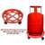 Gas Cylinder Stands LPG Cylinder Trolley Easily Movable Stand with Wheels Gas Cylinder Stand (Red)