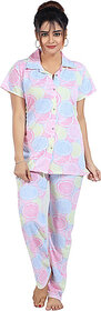 Brahmani Women Night Suit Set Multicolor Printed