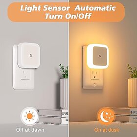Smart Night Sensor Lamp  Dim LED Light, Automatic ON/OFF, Energy-Saving 0.5W for Bedroom & Home