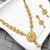 Trendy Gold-Plated Locket Chain with Earrings | Fashionable Floral Design Pendant Long Necklace Set