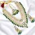 Designer Double-Layered Long Necklace Set for Women & Girls  Green Meenakari with Kundan Stones