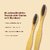 (Pack of 5) DENCRUS Natural Bamboo Toothbrus Charcoal Activated Soft Bristles for Gentle Cleaning