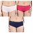 Ginash Cotton Elastane Women's Hipster Pantie (Pack of 3)