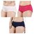 Ginash Cotton Elastane Women's Hipster Pantie (Pack of 3)