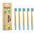 DENCRUS Orby Kids Bamboo Toothbrush Soft Bristles For Gentle Cleaning - Pack of 5 (Blue)