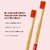 DENCRUS Orby Plus Bamboo Toothbrush For Adults Soft Bristles For Gentle Cleaning - Pack of 5 (Red)