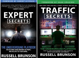 Russell Brunson 2 Books Set Expert Secrets  Traffic Secrets(English,Paperback)