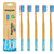 DENCRUS Orby Plus Bamboo Toothbrush For Adults Soft Bristles For Gentle Cleaning - Pack of 5 (Blue)