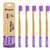 DENCRUS Orby Plus Bamboo Toothbrush For Adults Soft Bristles For Gentle Cleaning - Pack of 5 (Lavender)