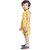 Kid Kupboard Cotton Boys T-Shirt and Short Set, Yellow, Sleeveless, 5-6 Years KIDS7548