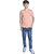 Kid Kupboard Cotton Boys T-Shirt, Peach, Half-Sleeves, Above 14 Years KIDS7571