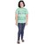 Kid Kupboard Cotton Girls T-Shirt, Green, Half-Sleeves, 11-12 Years KIDS7593