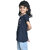 Kid Kupboard Cotton Girls T-Shirt, Black, Half-Sleeves, 9-10 Years KIDS7594
