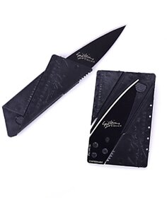 Slim Credit Card Knife  Black, Compact & Portable for Camping and Outdoor Use