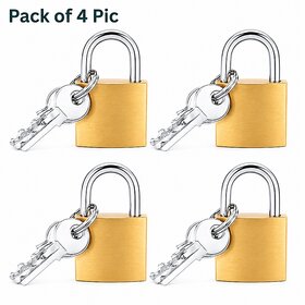 Trendy 25mm Small Brass Lock and Key, Smal Pressing Lock, Small Padlock for Luggage, Suitcase,