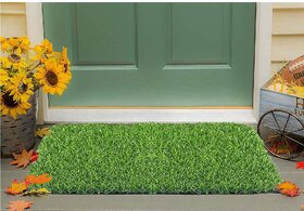 (Pack of 2) De Gardenia Artificial Grass Mat 12x18 Inch, Waterproof, Natural Green, Perfect for Balcony, Home & Outdoor Decor