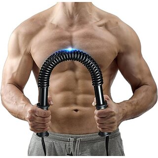 Entebbe Power Twister Bar spring body multi training exerciser for gym Multi-training Bar (Black)