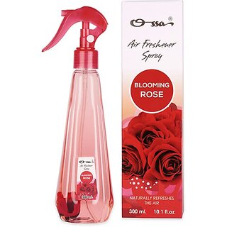 OSSA Blooming Rose Air Freshener Long Lasting Home Fragrance For Home And Office Spray (300 ml)